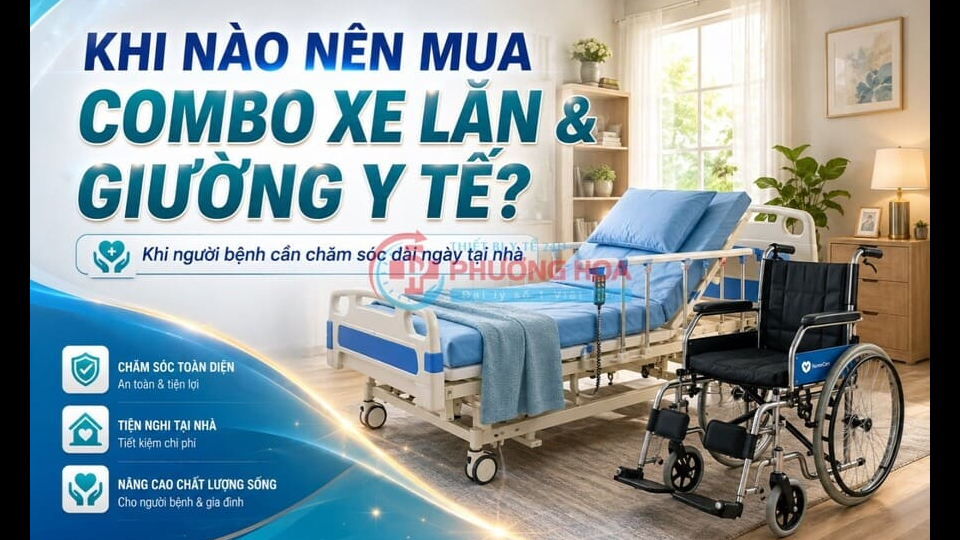 Combo xe lăn và giường y tế cho người bệnh tại nhà: Khi nào nên mua?